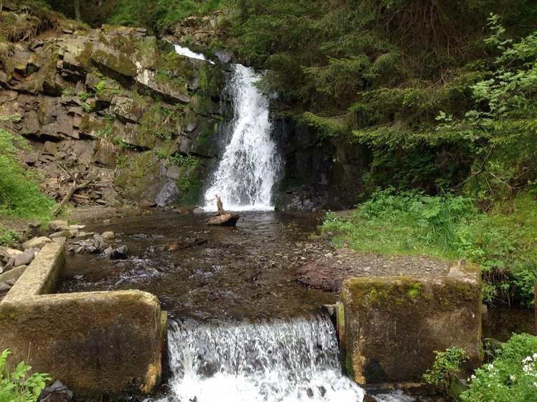 Spiegeltaler Wasserfall Oberer Spiegeltaler Teich Runde von