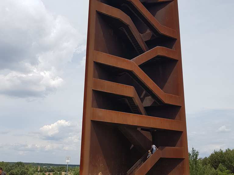 Aussichtsturm Rostiger Nagel Senftenberg Oberspreewald Lausitz Radtouren Tipps Fotos Komoot 