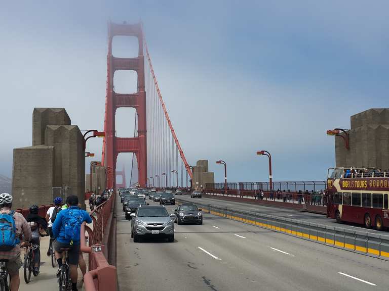 golden gate bridge zu fuß oder fahrrad