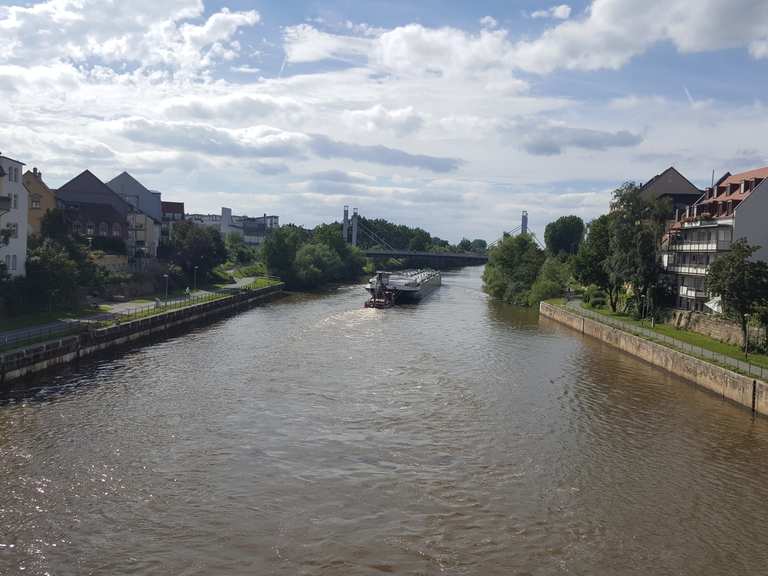 Blick von der Kettenbrücke Franken, Bayern Radtouren