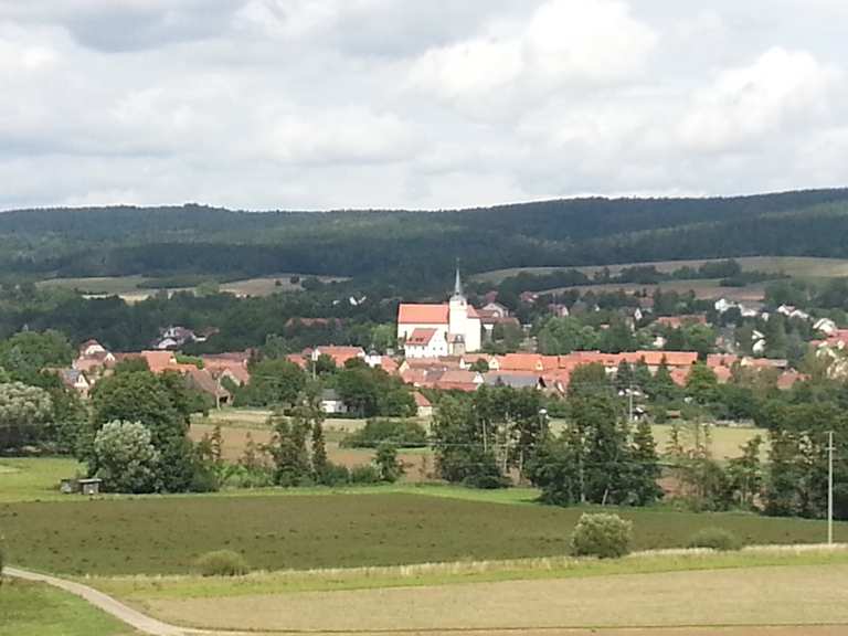 Bahnhof Nordheim v.d.Rhön Ruhebank am Hundsrück Runde