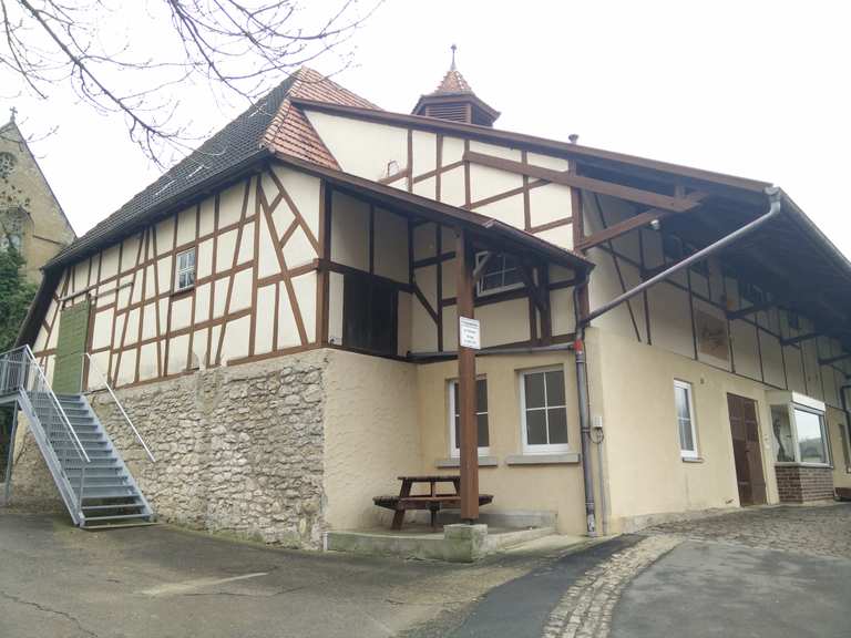 Laudenbach mit Schloss Laudenbach - Weikersheim, Main-Tauber-Kreis