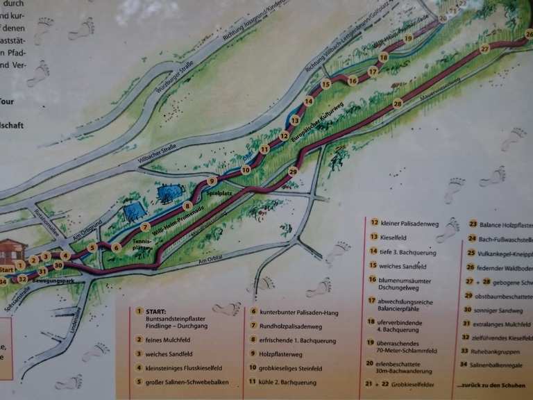 Barfusspfad Bad Orb Start Bad Orb Main Kinzig Kreis