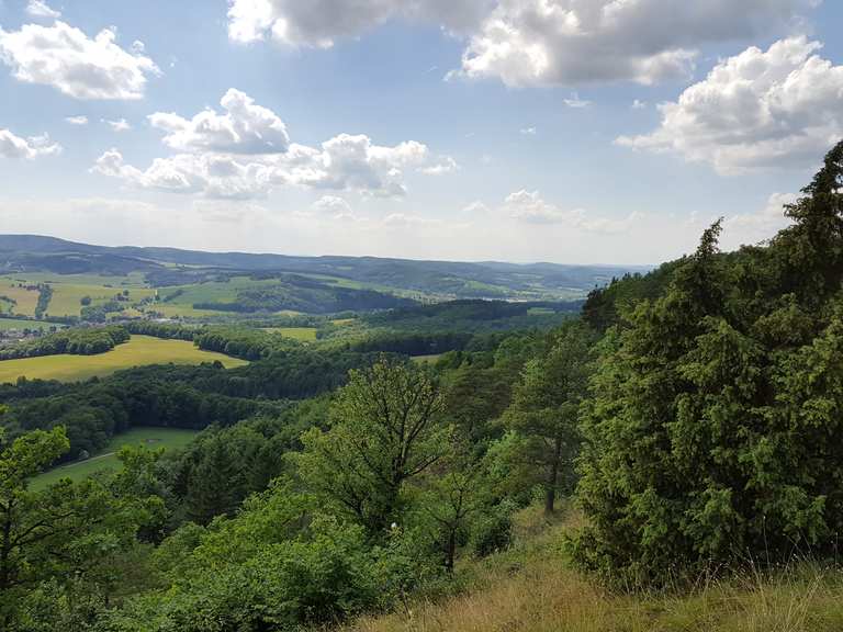 Großer Hörselberg - Blick auf Thüringer Wald Routes for Walking and ...