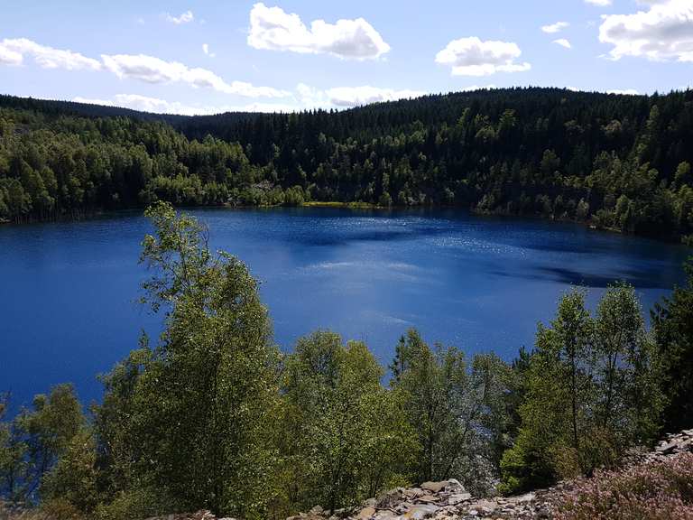 Schieferbruch Thüringer Schieferpark Lehesten MountainbikeTouren
