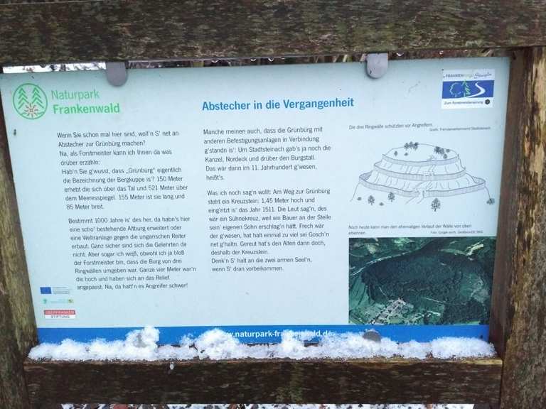 Ringwallanlage Grünbürg Wanderungen und Rundwege komoot