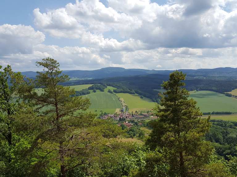 Großer Hörselberg - Blick auf Thüringer Wald Routes for Walking and ...