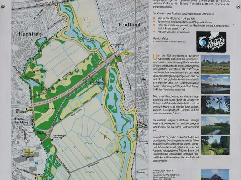 Park Links der Weser : Radtouren und Radwege | komoot