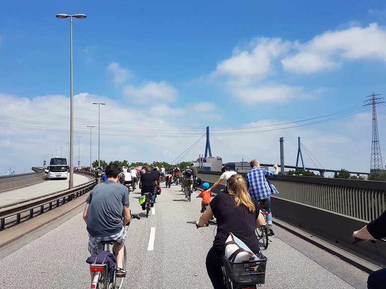 darf man mit dem fahrrad über die köhlbrandbrücke