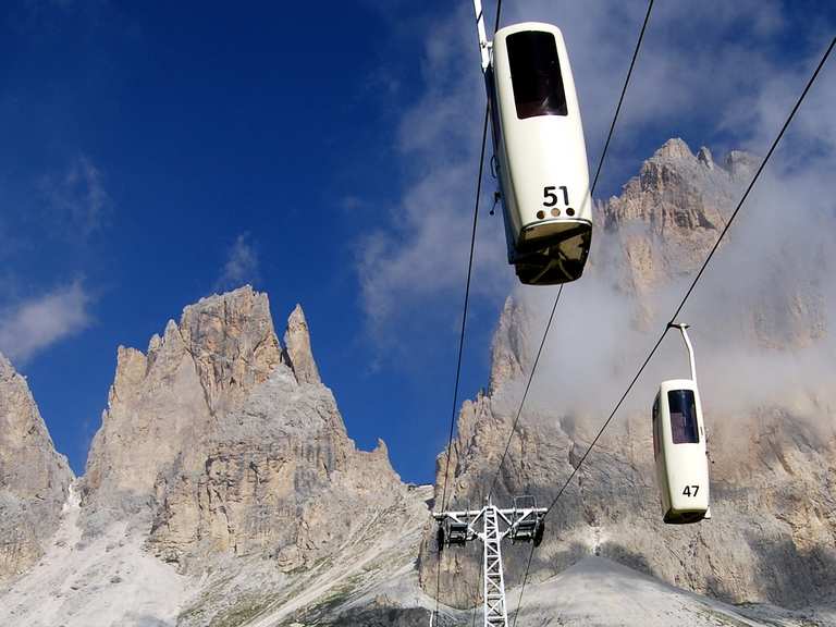 Cabinovia Forcella Sassolungo Wanderungen und Rundwege komoot
