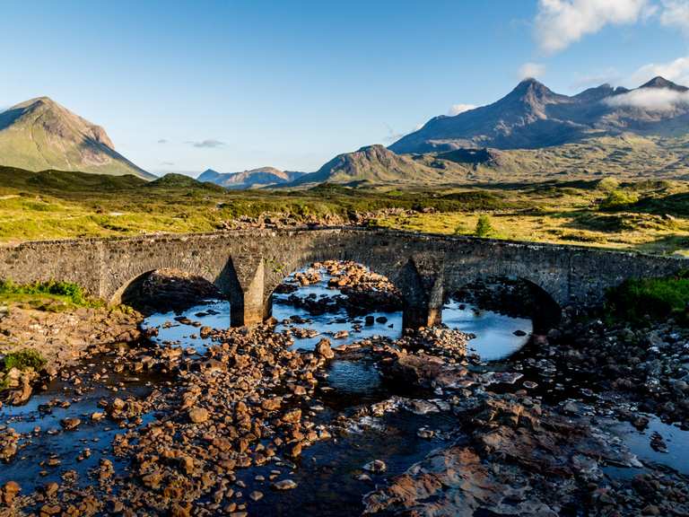 The Struan & Sligachan Bridge loop from Portree on the Isle of Skye ...