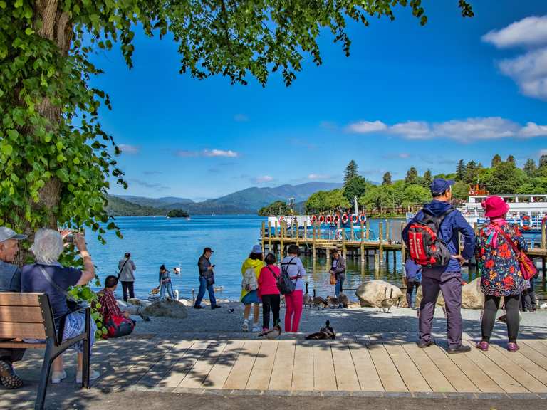 Perfect view of Windermere Brant Fell loop from Bowness on Windermere