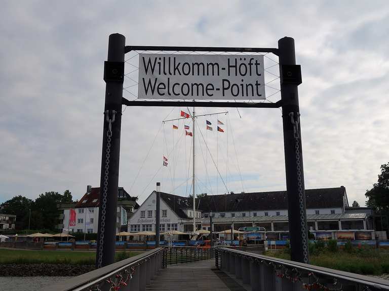 Schiffsbegrüßungsanlage WillkommHöft wandelroutes en hikes Komoot