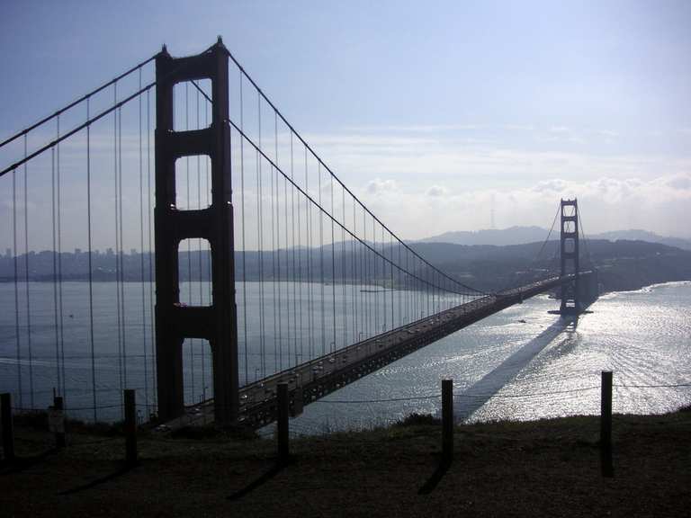 golden gate bridge zu fuß oder fahrrad