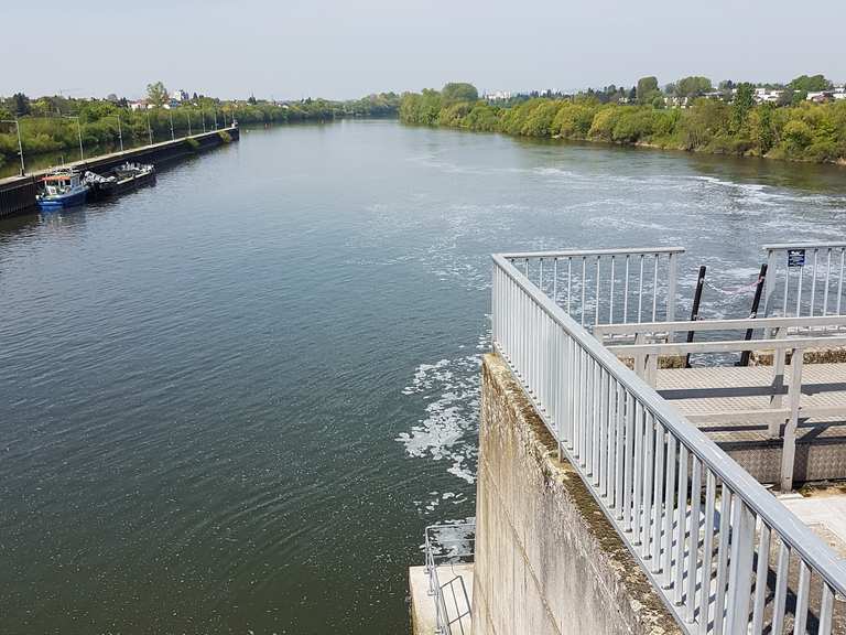 Staustufe und Schleuse Mühlheim Maintal, MainKinzig