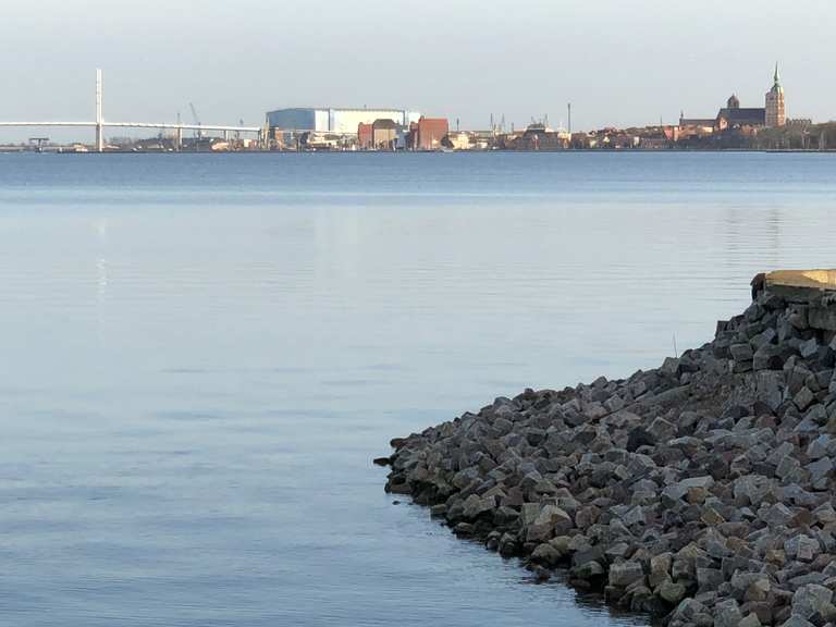 Parow Harbor With View of the Rügen Bridges - Cycle Routes and Map | Komoot