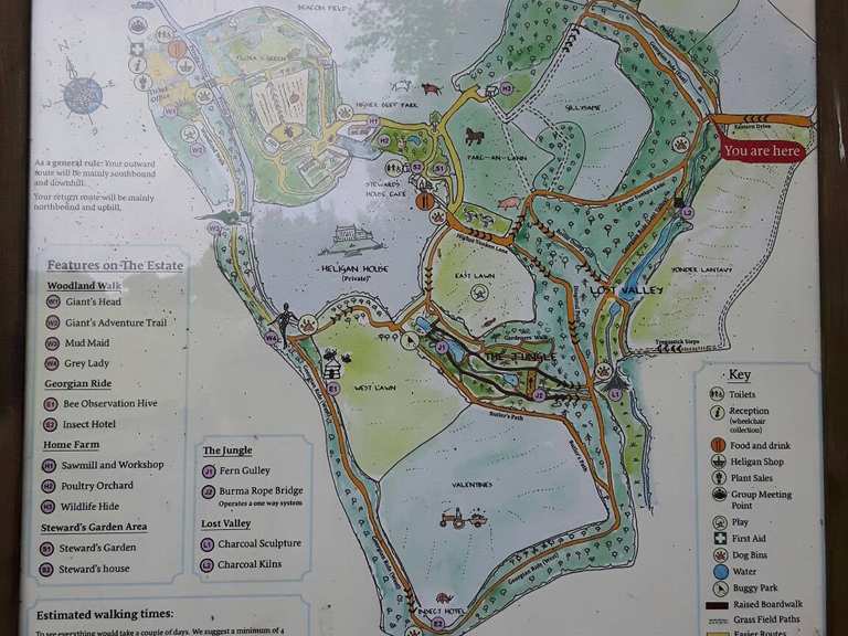 The Lost Gardens of Heligan wandelroutes en hikes Komoot