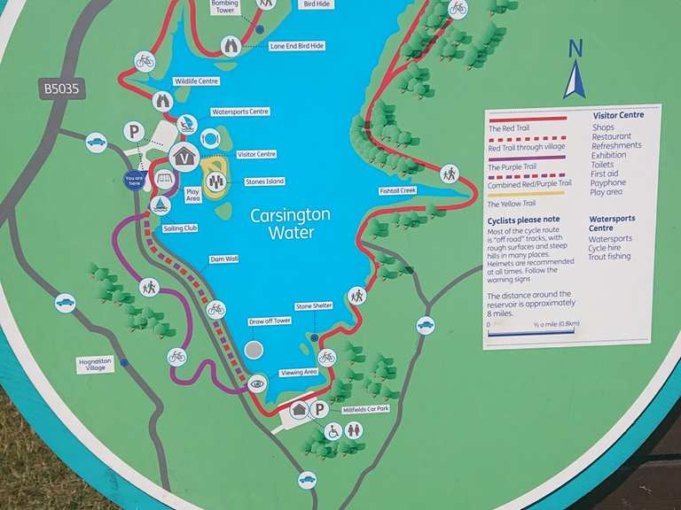 Carsington Dam and Reservoir Cycle Routes and Map Komoot