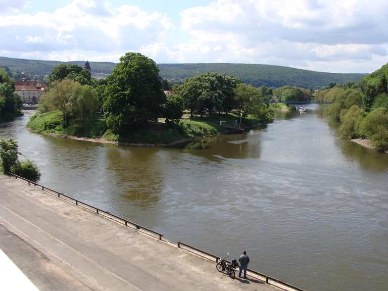 Zusammenfluss von Fulda und Werra Radtouren und Radwege komoot