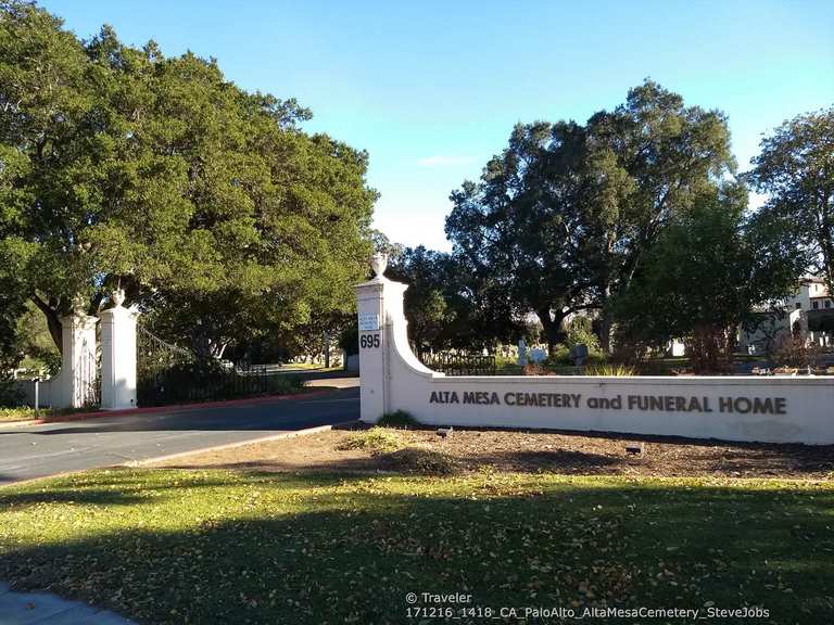 Steve Jobs Grave Alta Mesa Memorial Park Rennradfahren Und Rennradtouren Komoot