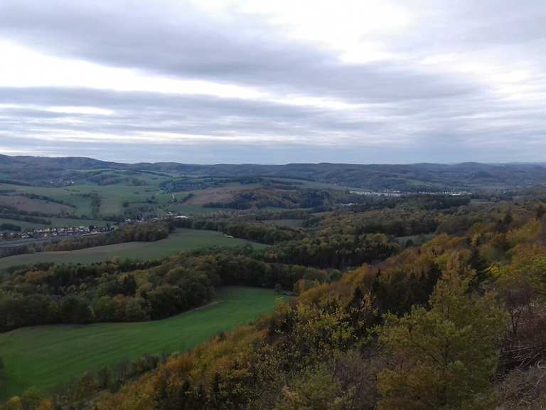 Großer Hörselberg - Blick auf Thüringer Wald Routes for Walking and ...