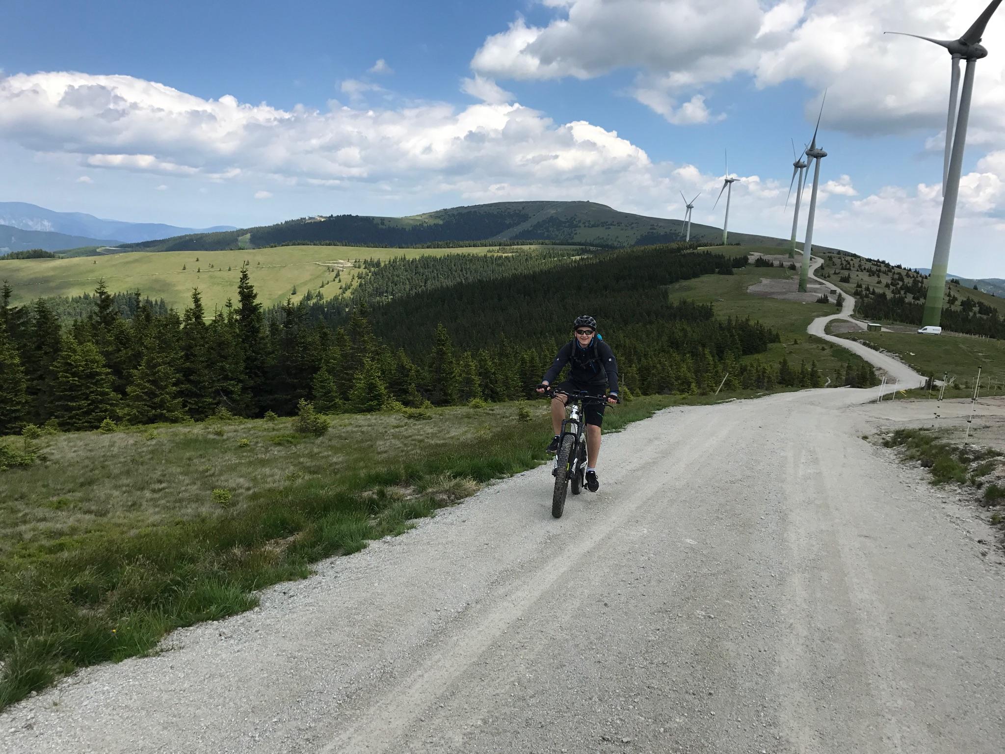 biking in the wind