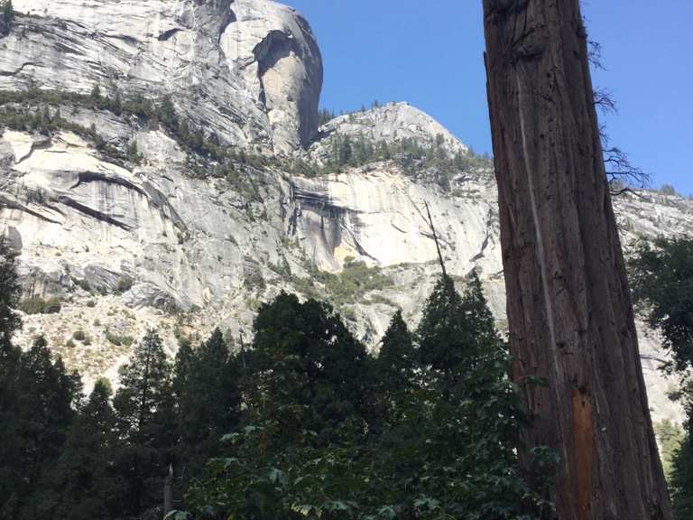 Lower Mirror Lake and Half Dome view from Valley Shuttle Stop #17 ...