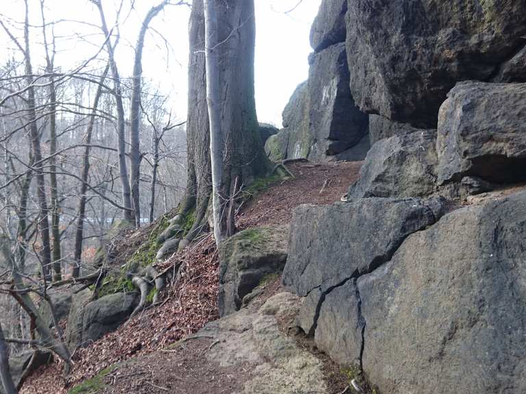 Felsformation Hockstein – Schweizertalstrudel (Chemnitz) Runde von ...