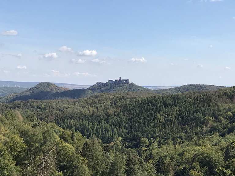Wartburgblick Hainichblick loop from Förtha (Kr Eisenach) hike Komoot