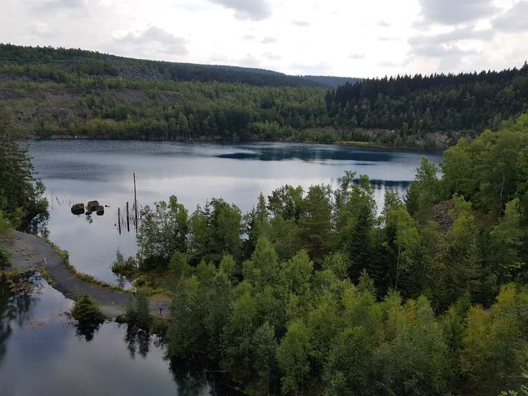 Schieferbruch Thüringer Schieferpark Lehesten MountainbikeTouren