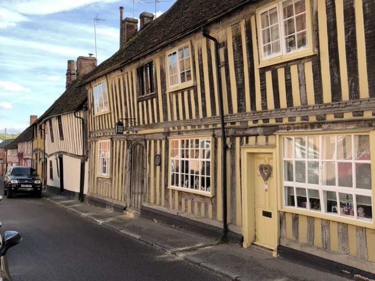Lavenham, the historic village Road Cycle Routes and Map Komoot
