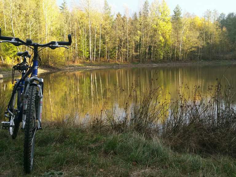 Teich Neuärgerniß Pöllwitzer Wald Runde von Hainsberg Fahrradtour