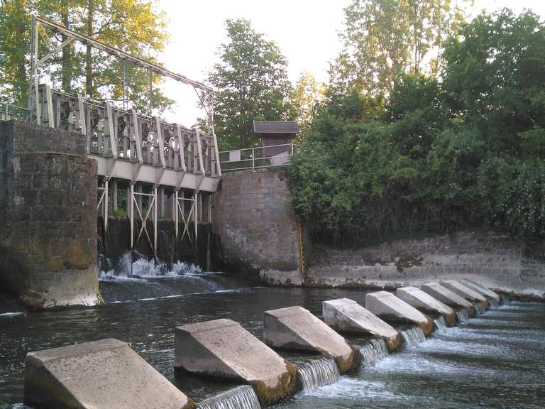 OkerWehranlage mit Fischbrücke Radtouren und Radwege komoot