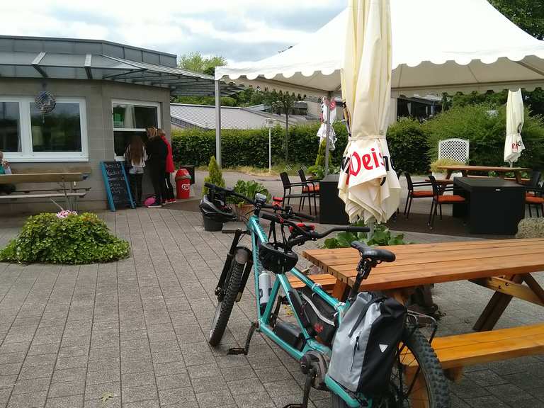 Biergarten Saarlouis an der Undine Saarland, Deutschland