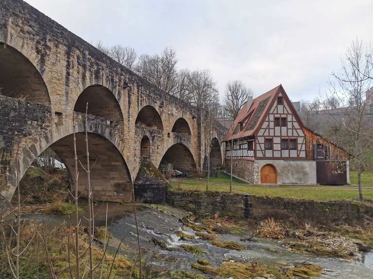 Doppelbrücke Rothenburg ob der Tauber Wanderungen und Rundwege komoot