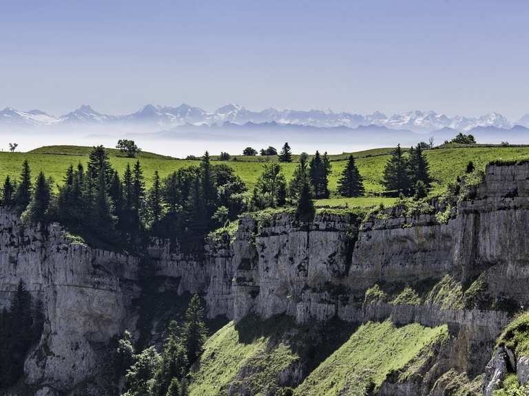 Restaurant Le Soliat Creux du Van Runde von Travers Wanderung Komoot