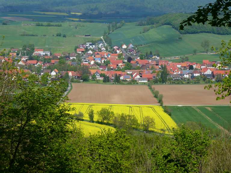 Blick über Billingshausen MountainbikeTouren und Trails komoot