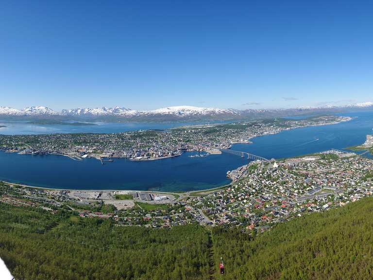 Fjellheisen – Utsikten til Tromsø Routes for Walking and Hiking | Komoot