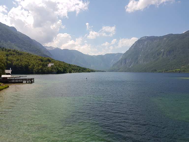 Lake Bohinj and Savinca waterfall Oberkrain, Slowenien