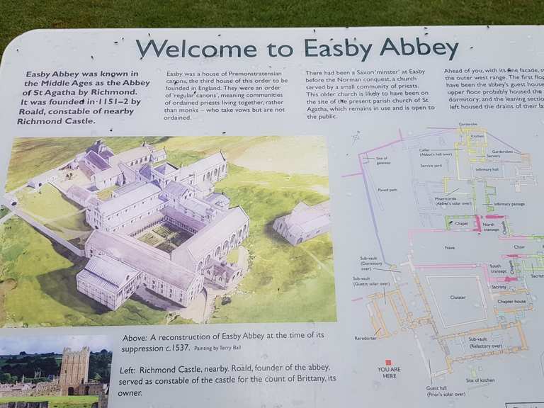 Easby Abbey Routes for Walking and Hiking | Komoot