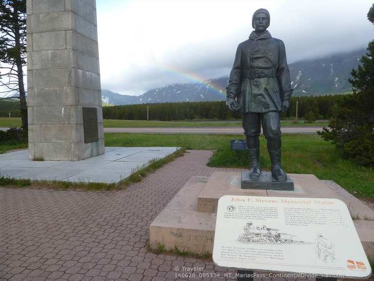 Marias Pass Memorial Square: Roosevelt Obelisk, Stevens : Radtouren und ...