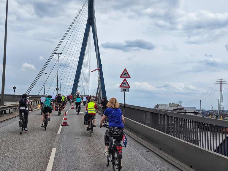 darf man mit dem fahrrad über die köhlbrandbrücke