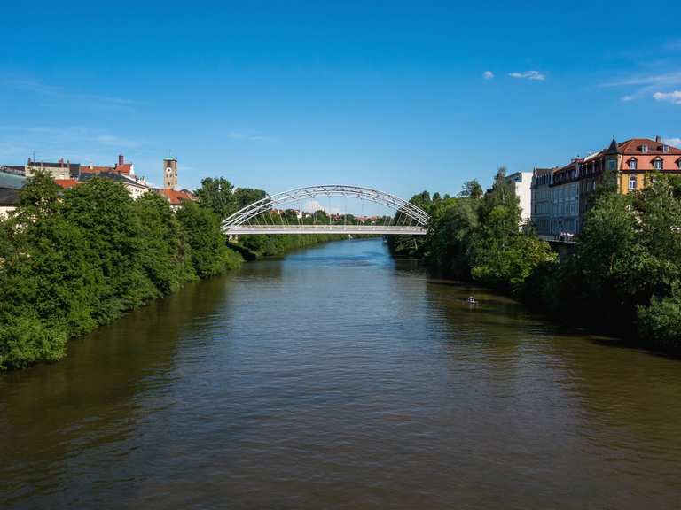 Blick von der Kettenbrücke Franken, Bayern Radtouren