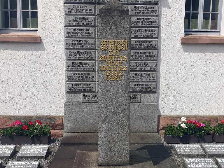 Gustavadolf Kirche Kriegerdenkmal Affolterbach Wald Michelbach Bergstrasse Rennradtipps Fotos Komoot