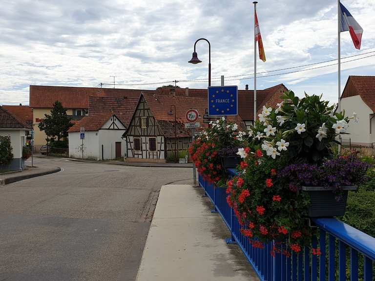 Grenze Deutschland Frankreich in Scheibenhard ...