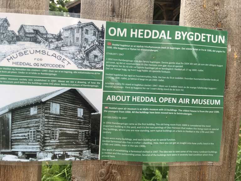 Heddal Bygdetun (open air museum): Wanderungen und Rundwege | komoot