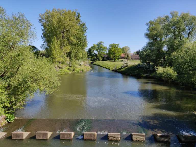 OkerWehranlage mit Fischbrücke Radtouren und Radwege komoot