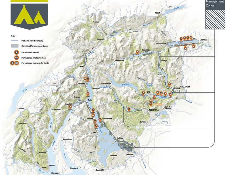 End Of Camping Management Zone Stirling Scotland Hiking Tips Photos Komoot