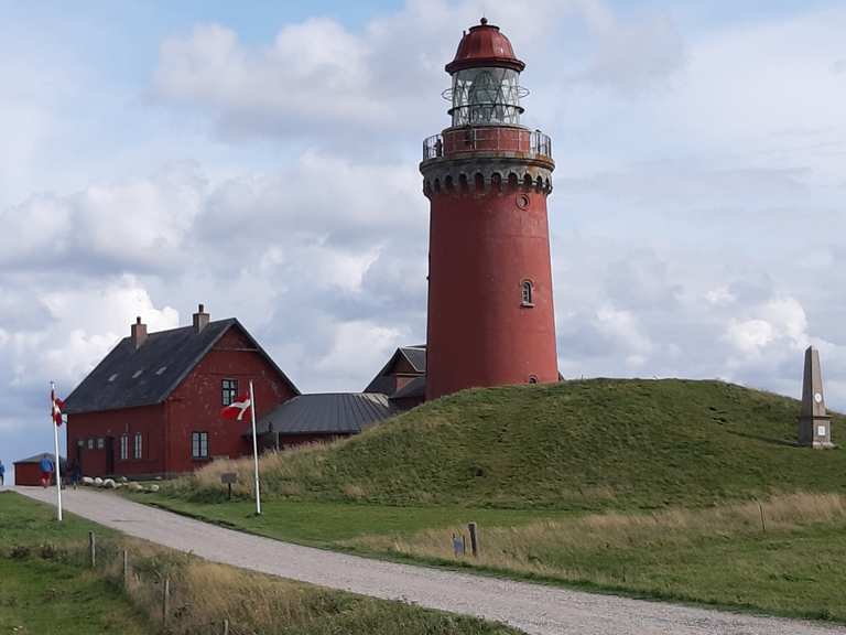 Bovbjerg Fyr - Der rote Leuchtturm direkt an der Kante ...