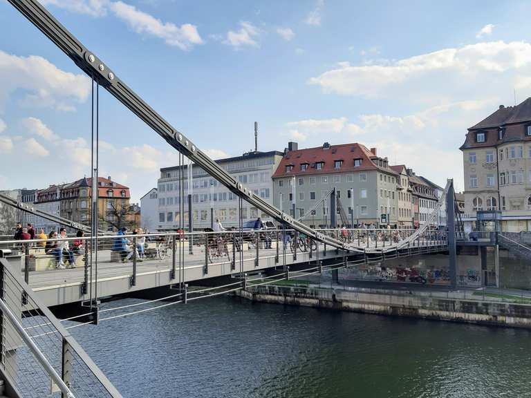 Blick von der Kettenbrücke Franken, Bayern Radtouren